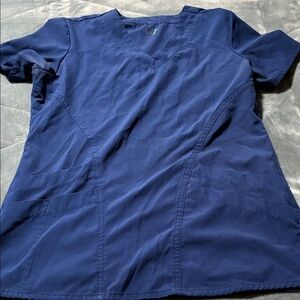 Navy V-Neck Medical Scrub Top